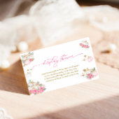 Pompoen Roze Bloemen Baby shower Display Douche Informatiekaartje