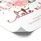 Pompoen Roze Bloemen Herfst Datum Avond Pot Bord Poster (Hoek)