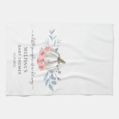 Pompoen Roze Bloemen Meisje Baby Shower Theedoek (Horizontaal)