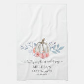 Pompoen Roze Bloemenmeisje Baby Shower Theedoek (Verticaal)