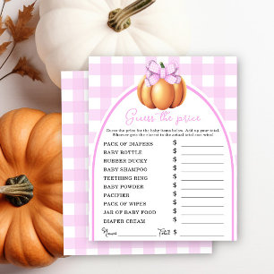 Pompoen roze boog baby shower Prijs gok spel