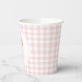Pompoen Roze boog en gingham baby shower Papieren Bekers (Links)