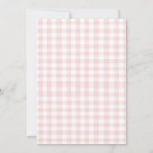 Pompoen Roze boog Plaid baby shower Kaart (Achterkant)