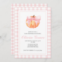 Pompoen Roze boog Plaid baby shower