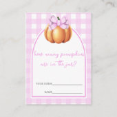 Pompoen roze boog Raad hoeveel pompoenen spel Informatiekaartje (Voorkant)