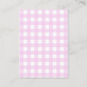 Pompoen roze boogboog baby shower luierverloting informatiekaartje (Achterkant)