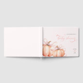 Pompoen Roze Bow Baby shower Gastenboek (Volledig)