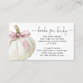 Pompoen & Roze Bow Boeken voor Baby Kaart (Voorkant)