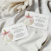 Pompoen & Roze Bow Boeken voor Baby Kaart