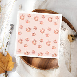 Pompoen Roze Bow Girl Baby shower Servet