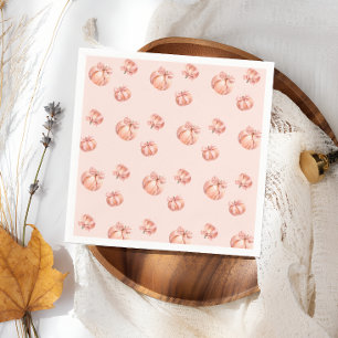 Pompoen Roze Bow Girl Baby shower Servet
