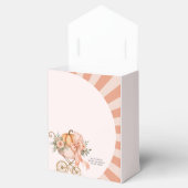 Pompoen Roze Bow Waterverf Baby shower Bedankdoosjes (Geopend)