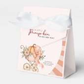Pompoen Roze Bow Waterverf Baby shower Bedankdoosjes (Voorkant Zijde)