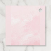 Pompoen Roze & Goud Meisje Bloemen Herfst 2e Verja Bedankjes Labels (Achterkant)