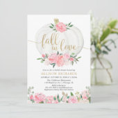 Pompoen roze gouden herfst in liefde vrijgezellenf kaart (Staand voorkant)