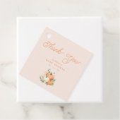 Pompoen Roze & Oranje Baby shower Dank u Bedankjes Labels (In situ)