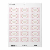 Pompoen Roze Strik Baby Shower Retouradres Label (Full Sheet)