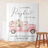 Pompoen Roze Truck Baby Shower Foto Achtergrond Wandkleed