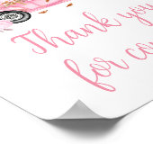 Pompoen Roze Vrachtwagen Dank u voor het komen Poster (Hoek)