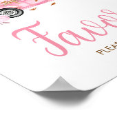 Pompoen Roze Vrachtwagen Favors Baby shower Poster (Hoek)