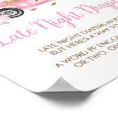 Pompoen Roze Vrachtwagen Late Night Luiers Baby sh Poster (Hoek)