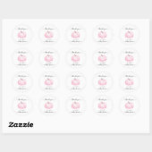 Pompoen roze Waterverf Baby shower Dank u Ronde Sticker (Vel)