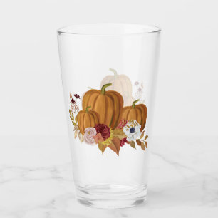 Pompoen, rozen en Magnolia Vallen Kleuren Glas