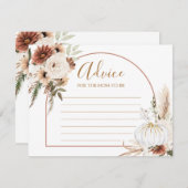 Pompoen Rustic Boho Herfst In Love Advies voor Mam Informatiekaartje (Voorkant / Achterkant)