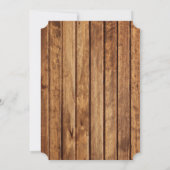 Pompoen Rustic Floral Wood Baby shower Uitnodiging (Achterkant)