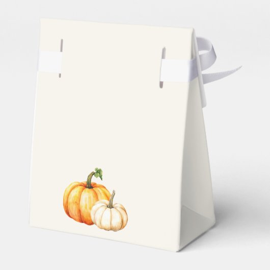 Pompoen Rustic Herfst Baby shower Bedankdoosjes (Achterkant)