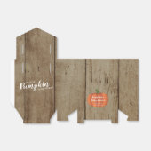 Pompoen Rustic Wood Pattern Herfst Baby shower Bedankdoosjes (Uitgevouwen)