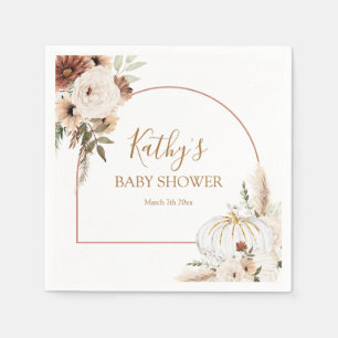 Pompoen Rustieke Bloemen Boho Boog Herfst In Love  Servet