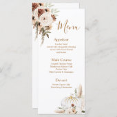 Pompoen Rustieke Bloemen Boho Boog Herfst Verliefd Menu (Voorkant / Achterkant)