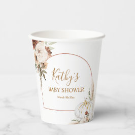 Pompoen Rustieke Bloemen Boho Boog Herfst Verliefd Papieren Bekers