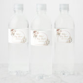 Pompoen Rustieke Bloemen Boho Boog Herfst Verliefd Waterfles Etiket (Flessen)