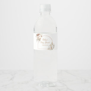 Pompoen Rustieke Bloemen Boho Boog Herfst Verliefd Waterfles Etiket