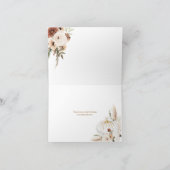 Pompoen Rustieke Bloemen Boho Herfst Verliefd Gevo Bedankkaart (Binnen)