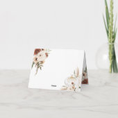 Pompoen Rustieke Bloemen Boho Herfst Verliefd Gevo Bedankkaart (Achterkant)