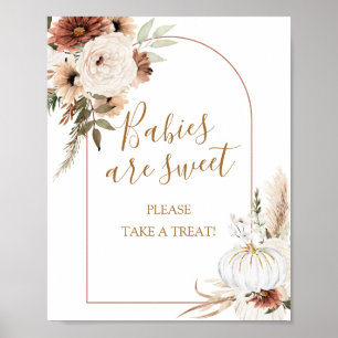 Pompoen Rustieke Boho Herfst In Love Baby's Zijn Z Poster