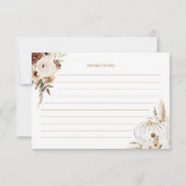 Pompoen Rustieke Boho Herfst In Love Recept Kaart (Achterkant)