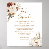 Pompoen Rustieke Boho Herfst In Love Time Capsule Poster (Voorkant)