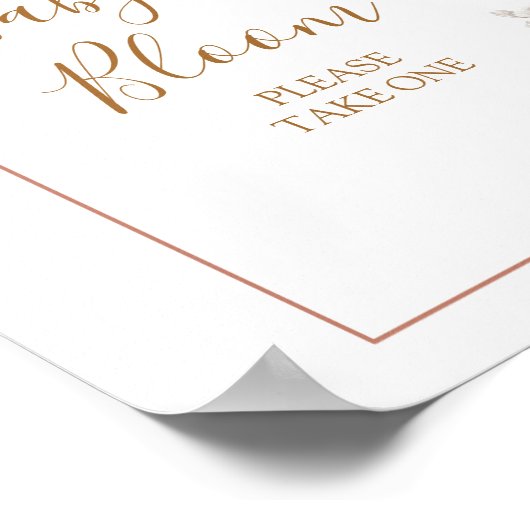 Pompoen Rustieke Boho Herfst Verliefd Baby in Bloo Poster (Hoek)