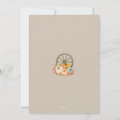 Pompoen Rustieke Herfst Harvest Wheel Wedding Kaart (Achterkant)