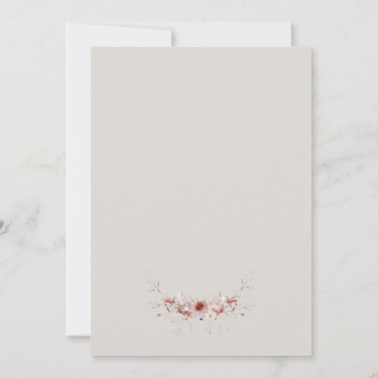 Pompoen rustieke Herfst Waterverf bruiloft Kaart (Achterkant)