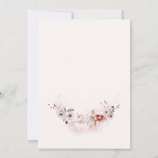 Pompoen rustieke Herfst Waterverf bruiloft Kaart (Achterkant)