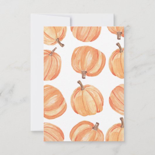 Pompoen Rustieke Trouwreceptie Kaarten Herfst (Achterkant)