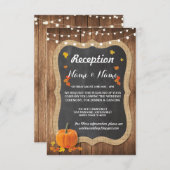 Pompoen Rustieke Trouwreceptie Kaarten Herfst Krij (Voorkant / Achterkant)