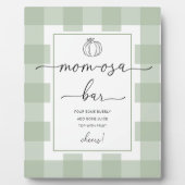 Pompoen Sage Groen Baby shower Mom-osa Bar Fotoplaat (Voorkant)