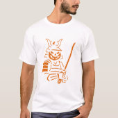 Pompoen Samurai Halloween Design | Spooky Warrior T-shirt (Voorkant)