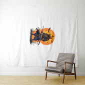 Pompoen Samurai – Halloween Warrior T-shirt Wandkleed (In Situ (horizontaal))